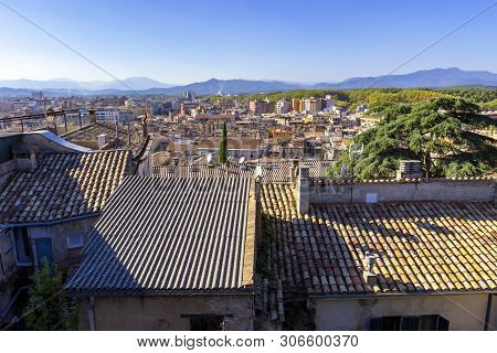 Cityscape, View Of Girona, Catalonia, Spain