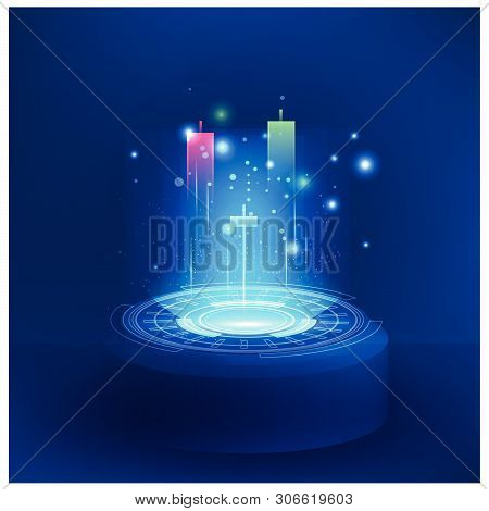Futuristic Technology Controls Stock Market Forex Trading Graph Vector Futuristic  Smart Investment 