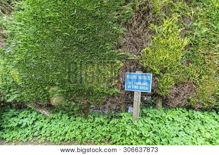 Sign Placed On The Area In The Luss Village Where Is One Of The The Tourist Destinations In Scotland
