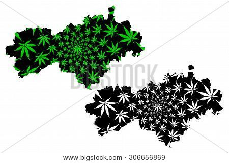 Mari El (russia, Subjects Of The Russian Federation, Republics Of Russia) Map Is Designed Cannabis L