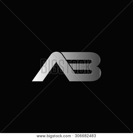 Letter Ab Simple Geometric Logo Vector Unique
