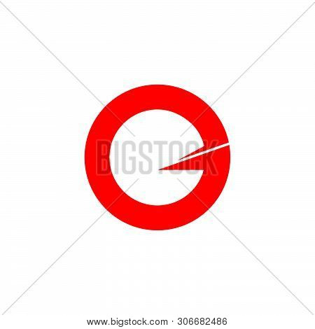 Letter G Arrow Up Geometric Circle Logo Vector