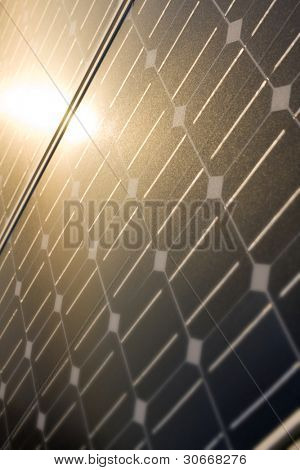 Textura detail fotoelektrických článků o solární panel - modré a ekologie energie. (Fotografoval s 