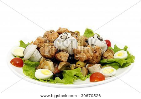 salata balık eti