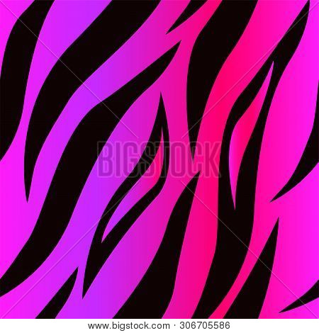 Tiger Skin Purple Seamless Surface Pattern, Pink Tiger   Skin Repeat Pattern For Textile Design, Fab