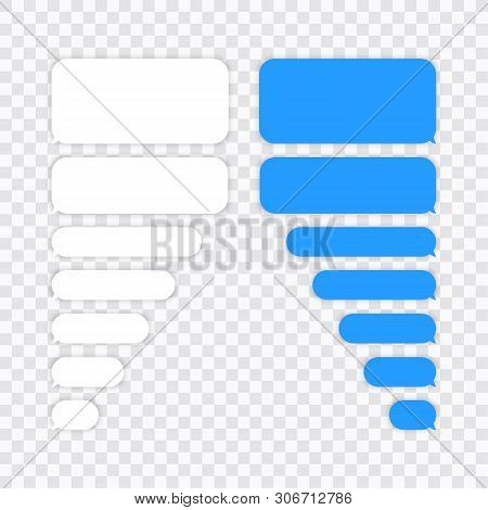 Message Chat Bubbles Vector Icons For Messenger. Template For Message Chat. Vector Illustration.