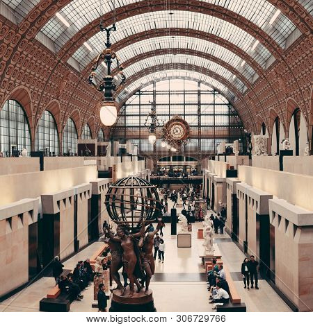 PARIS, FRANCE - MAY 13: D'Orsay interior view on May 13, 2015 in Paris. It host the world's largest collection of impressionist and post-impressionist masterpieces.
