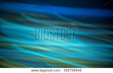 Blurred Abstract Bokeh Background Of City Lights At Night