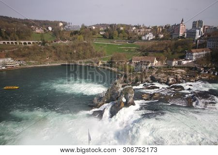 Rhine Falls (schaffhausen Canton, Switzerland), Largest Plain Waterfall In Europe, High Rhine, Trave