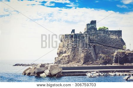 Acicastello - Ancient Norman Castle In Acitrezza, Catania, Sicily, Italy