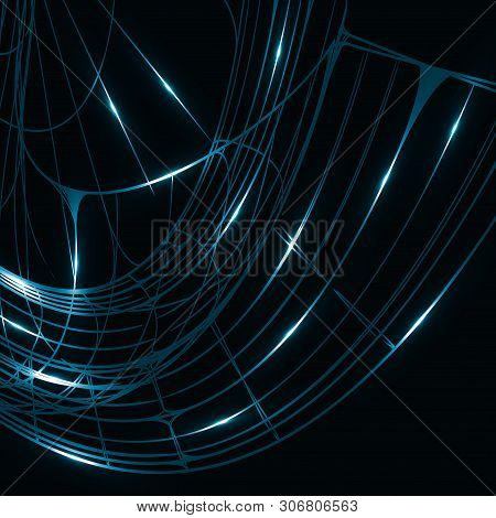 Abstract Technology, Technical Drawing, Shiny Space Background