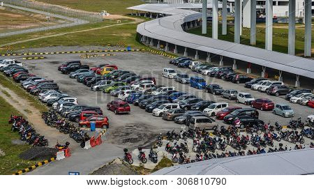Kuala Lumpur, Malaysia - Apr 13, 2018. Parking Lot Of Kuala Lumpur Airport (klia). In 2017, Klia Han