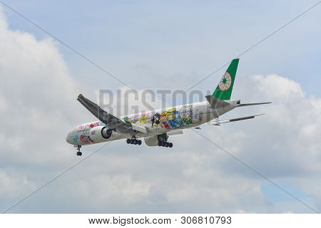 Passenger Airplane Landing At The Airport