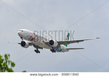 Passenger Airplane Landing At The Airport
