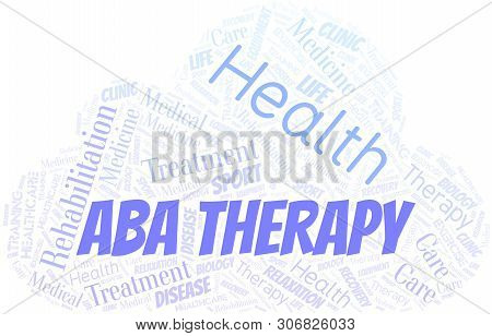 Aba Therapy Word Cloud. Wordcloud Made With Text Only.