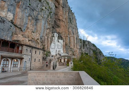 Monastery Of Ostrog Is A Monastery Of Serbian Orthodox Church Placed Against An Almost Vertical Rock