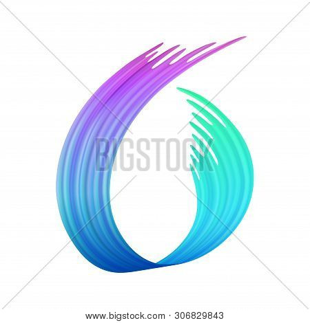 Colorful Brushstroke Or A Loop Shape Of Brush Paint, Backdrop Texture Made With Felt-tip Pen, Waterc