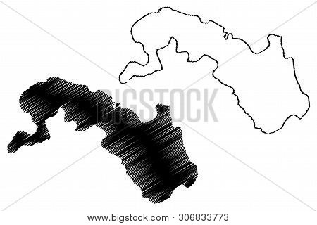 Plateau-central Region (regions Of Burkina Faso, Burkina Faso) Map Vector Illustration, Scribble Ske