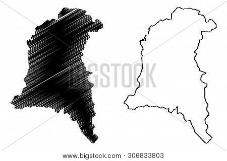 Sud-ouest Region (regions Of Burkina Faso, Burkina Faso) Map Vector Illustration, Scribble Sketch Su