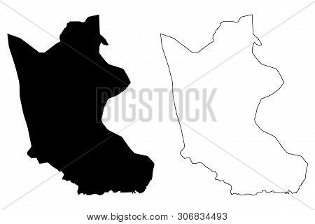 Kratie Province (kingdom Of Cambodia, Kampuchea, Provinces Of Cambodia) Map Vector Illustration, Scr