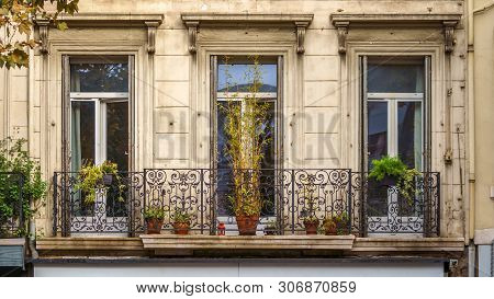 Traditional French Haussmann Architecture And Residential Building In Marseille, France.