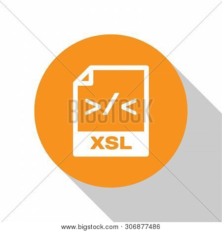 White Xsl File Document Icon. Download Xsl Button Icon Isolated On White Background. Excel File Symb