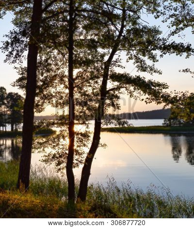 Beautiful View Of The Biale Lake, Poland In Hot Summer