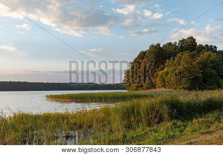 Beautiful View Of The Biale Lake, Poland In Hot Summer