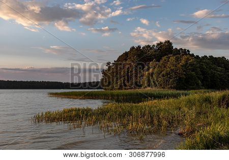 Beautiful View Of The Biale Lake, Poland In Hot Summer