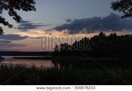 Beautiful View Of The Biale Lake, Poland In Hot Summer