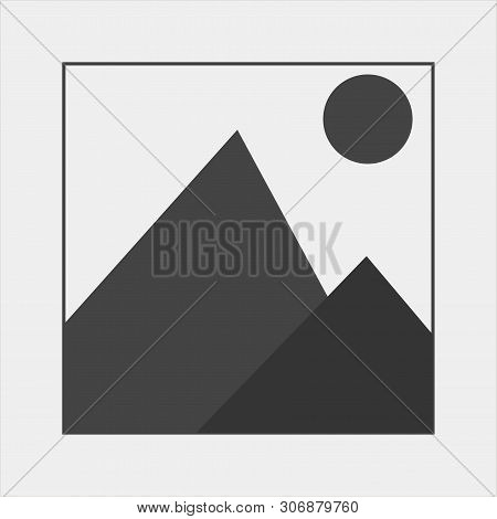 Picture Vector Icon On Gray Isolated Background.