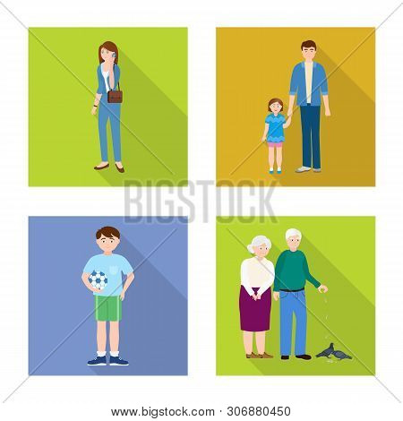 Isolated Object Of Generation And Happy Sign. Collection Of Generation And Avatar Stock Symbol For W