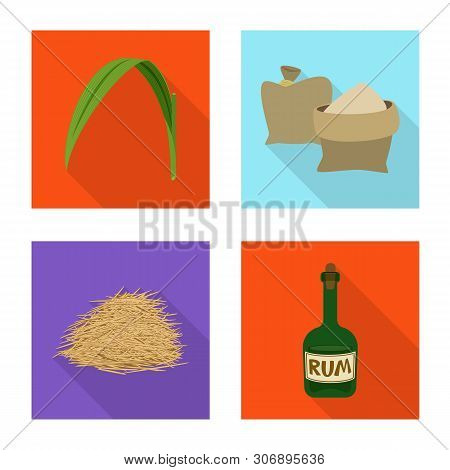 Isolated Object Of Plant And Plantation Sign. Collection Of Plant And Agriculture Vector Icon For St