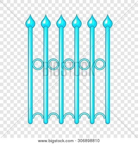 Decorative Iron Fence Icon. Cartoon Illustration Of Decorative Iron Fence Vector Icon For Web
