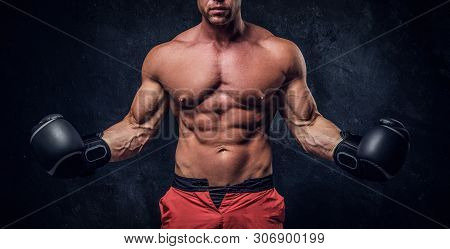 Man With Beautifully Muscular Body Is Ready For Fight, Swowing His Spectacular Hits.