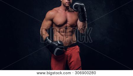 Man With Beautifully Muscular Body Is Ready For Fight, Swowing His Spectacular Hits.