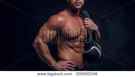 Man With Beautifully Muscular Body Is Ready For Fight, Swowing His Spectacular Hits.