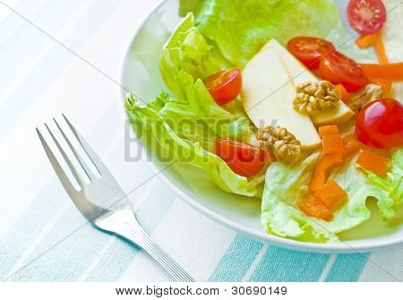 Mélange sain salade aux noix