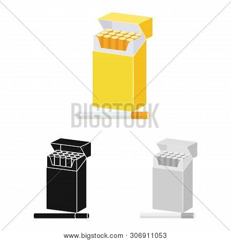 Vector Design Of Pack And Addiction Icon. Set Of Pack And Flat Vector Icon For Stock.