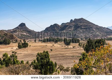 Landscape Around The Ruins Of The Yeha Temple In Yeha, Ethiopia.