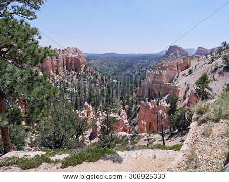 Farview Point Lookout View At Bryce Canyon National Park With An Elevation Of 8,819.