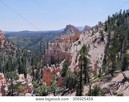 Lookout Scene From Farview Point At Bryce Canyon National Park, Utah.