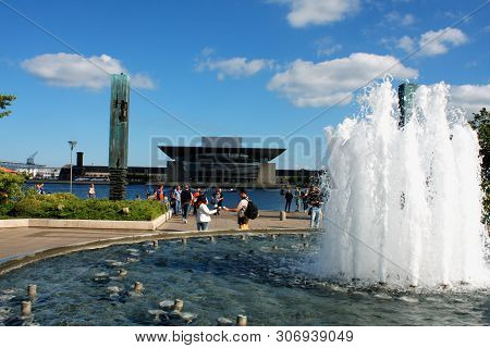 Copenhagen, Denamrk: May 1, 2019 - Royal Opera House In Copenhagen On Sea - Denmark.