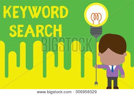 Handwriting Text Keyword Search. Concept Meaning Using Word Or Term To Look Correct Subject Associat
