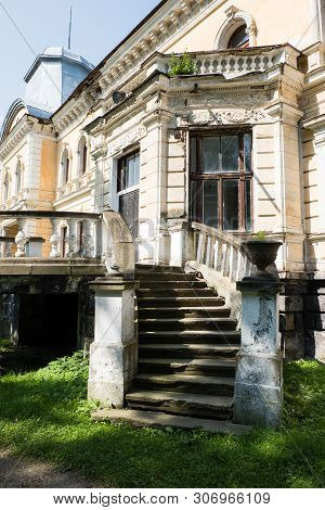 Skole, Ukraine - August 30 2018: Baron Groedl Neo Baroque Style Palace In Skole Early 1930