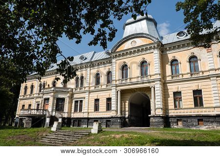Skole, Ukraine - August 30 2018: Baron Groedl Neo Baroque Style Palace In Skole Early 1930