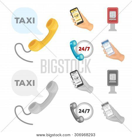 Vector Design Of Phone And Screen Sign. Collection Of Phone And Cellphone Vector Icon For Stock.
