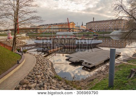 Jelgava Zemgale Latvija Latvia City River Landscape