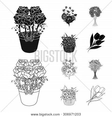 Vector Illustration Of Spring And Wreath Icon. Collection Of Spring And Blossom Vector Icon For Stoc