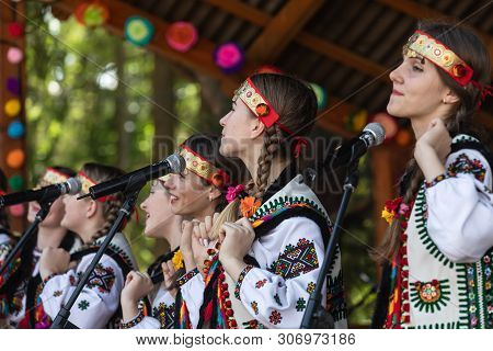 Ivano-frankivsk Reg, Ukraine - Jun. 15, 2019: Multicultural Carpathian Festival Polonynsky Summer Ha